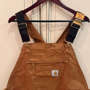 Carhartt Tan Insulated for EXTREME COLD Bib Overalls with Black Straps